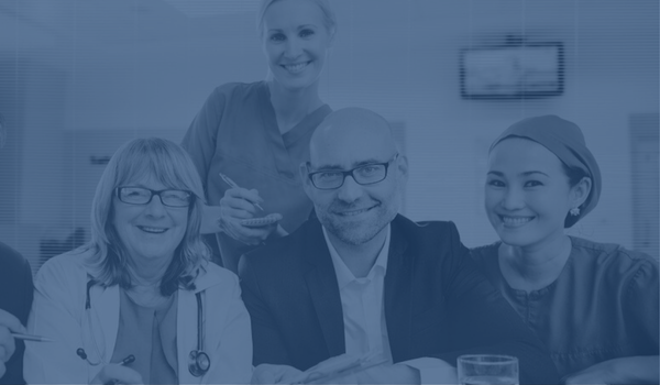 happy team of fqhc health center revenue cycle leadership